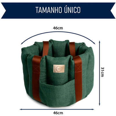 Bolsa de Transporte Gomo Malaga Fábrica Pet Verde para Cães e Gatos