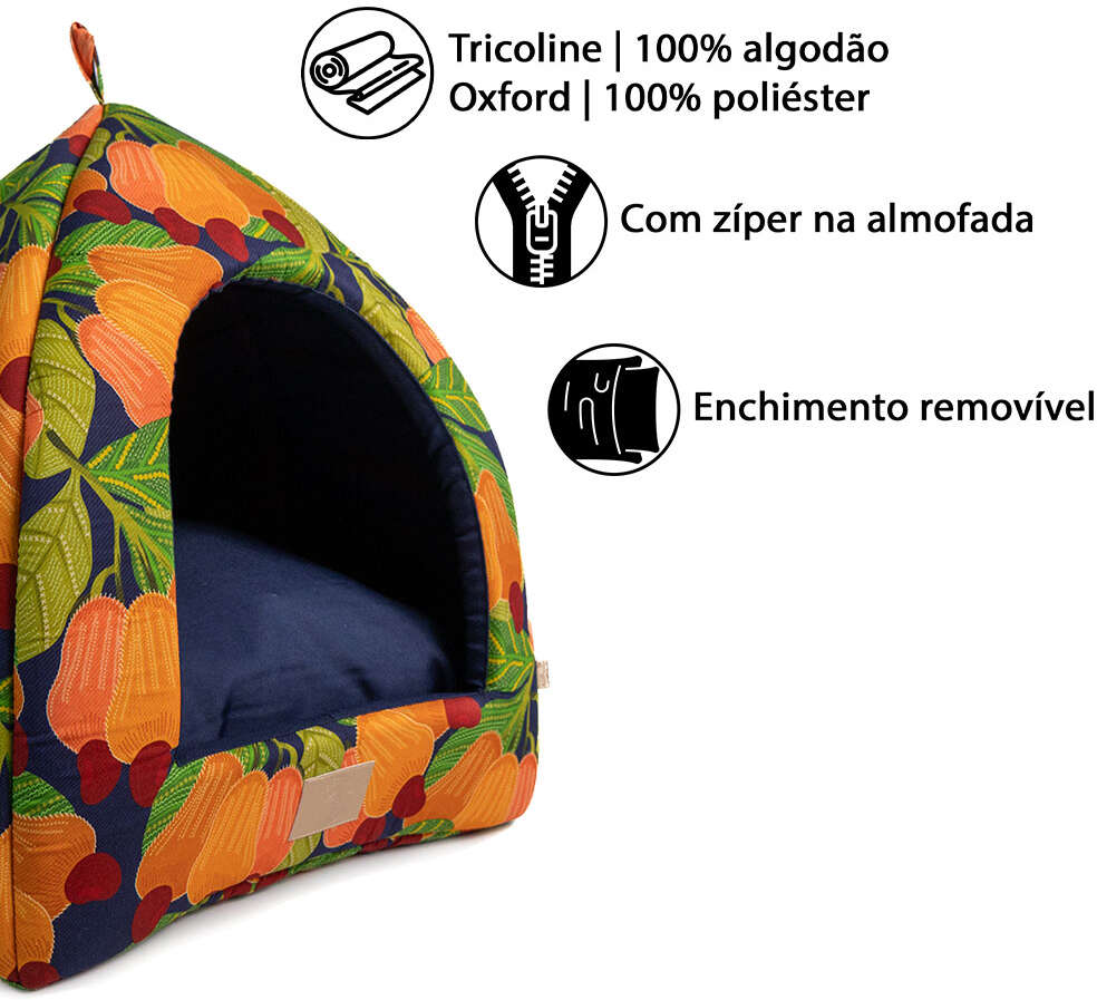 Cabana Fábrica Pet Cajú para Cães e Gatos - Tam. Único