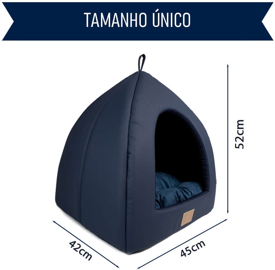 Cabana Fábrica Pet Cordoba Azul para Cães e Gatos - Tam. Único