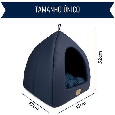 Cabana Fábrica Pet Cordoba Marinho para Cães e Gatos