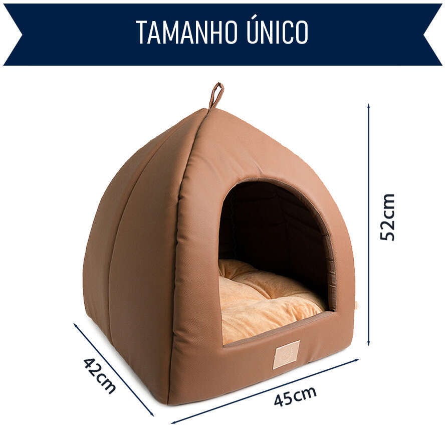 Cabana Fábrica Pet Cordoba Marrom para Cães e Gatos - Tam. Único