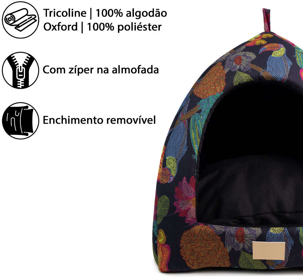 Cabana Fábrica Pet Flor Noturna para Cães e Gatos - Tam. Único