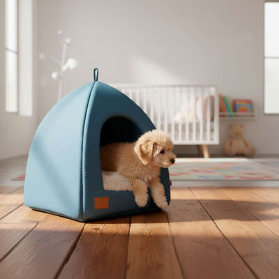 Cabana Fábrica Pet Granada Azul para Cães e Gatos
