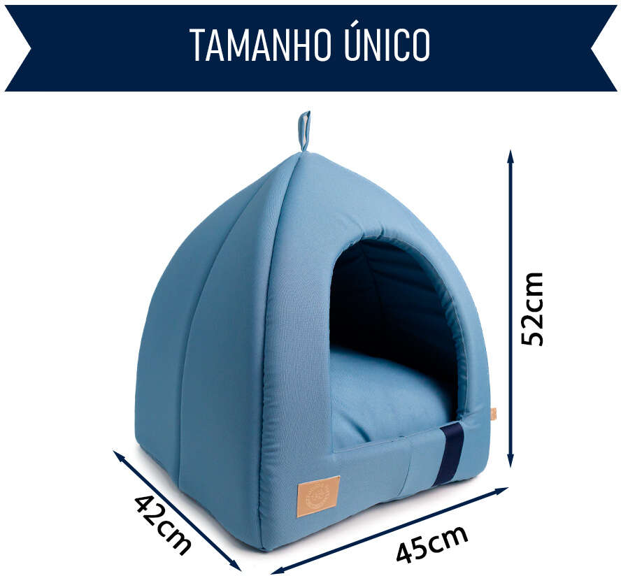 Cabana Fábrica Pet Granada Azul para Cães e Gatos - Tam. Único