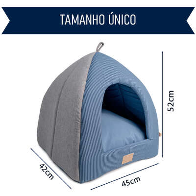 Cabana Fábrica Pet Home Azul para Cães e Gatos