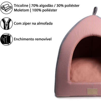 Cabana Fábrica Pet Home Rosé para Cães e Gatos