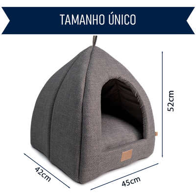 Cabana Fábrica Pet Malaga Cinza para Cães e Gatos