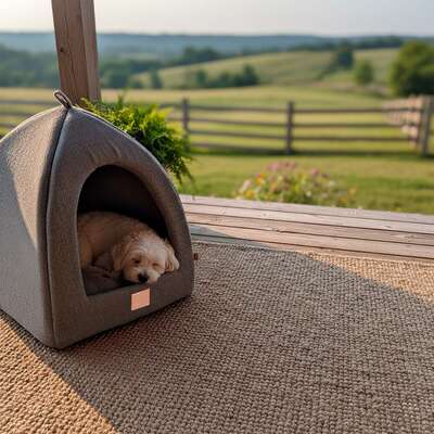 Cabana Fábrica Pet Malaga Cinza para Cães e Gatos