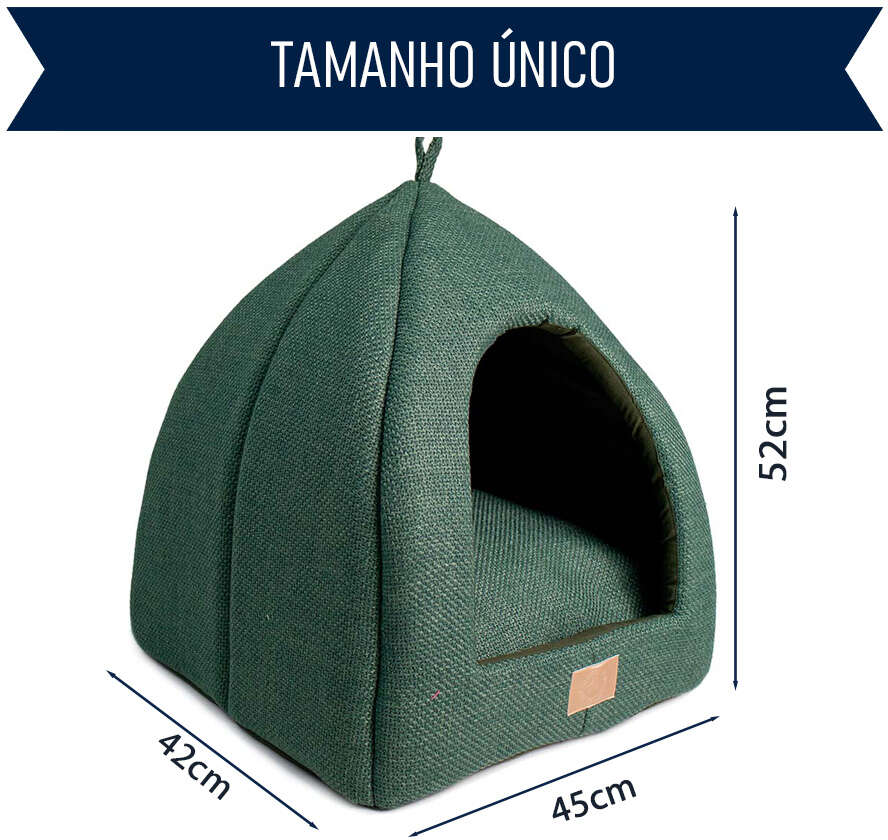 Cabana Fábrica Pet Malaga Verde para Cães e Gatos - Tam. Único