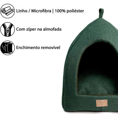 Cabana Fábrica Pet Malaga Verde para Cães e Gatos