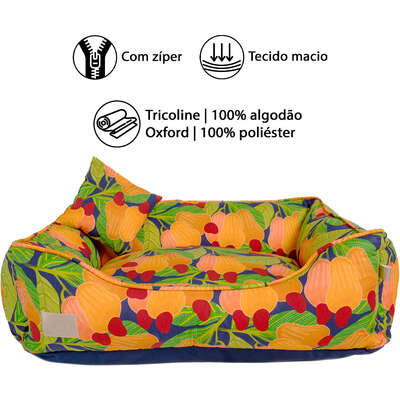Cama Fábrica Pet Cajú Laranja para Cães e Gatos