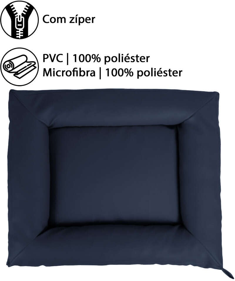 Cama Fábrica Pet Flat Cordoba Marinho para Cães e Gatos - Tam. G