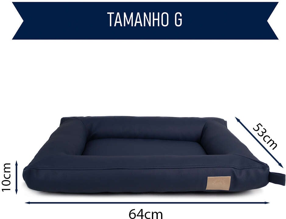 Cama Fábrica Pet Flat Cordoba Marinho para Cães e Gatos - Tam. G