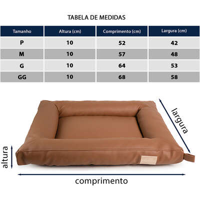 Cama Fábrica Pet Flat Cordoba Marrom para Cães e Gatos