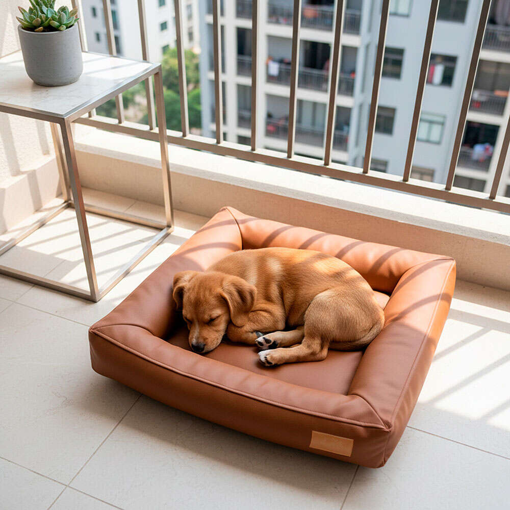 Cama Fábrica Pet Flat Cordoba Marrom para Cães e Gatos - Tam. P