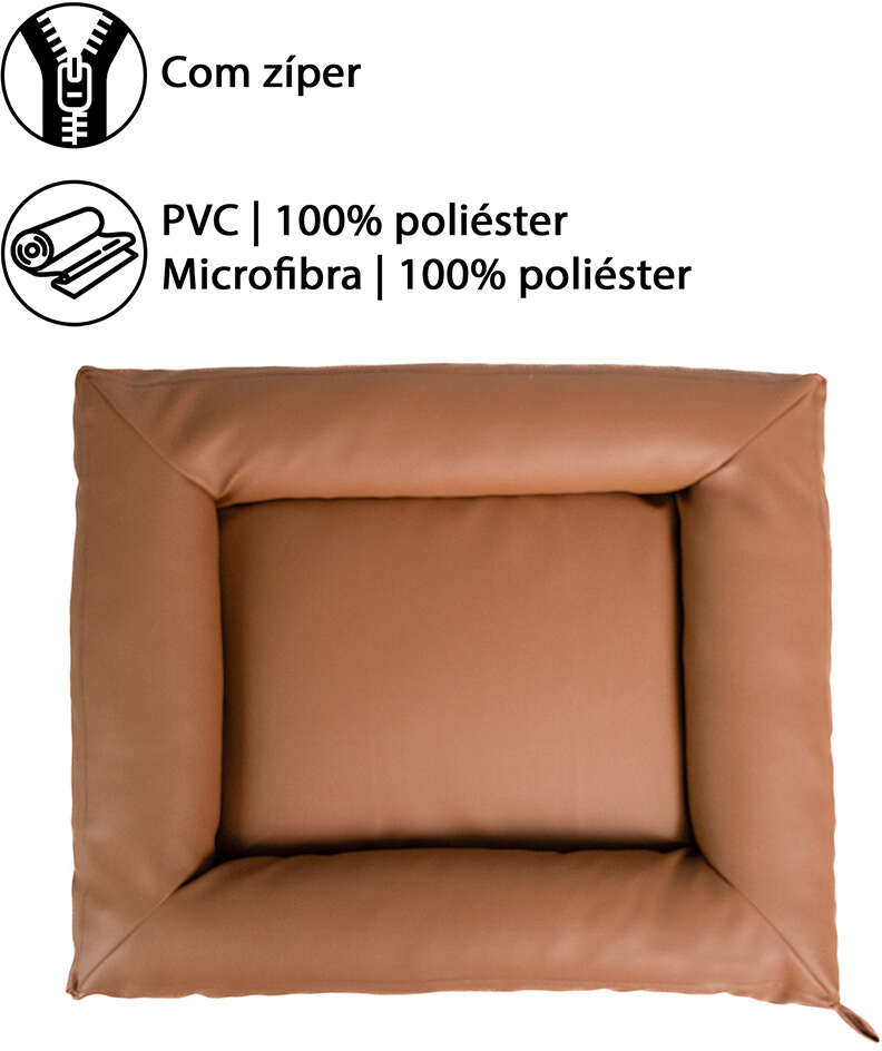 Cama Fábrica Pet Flat Cordoba Marrom para Cães e Gatos - Tam. M