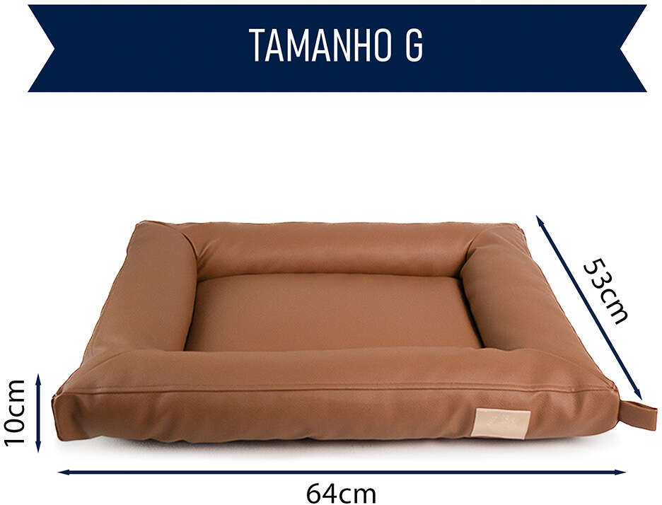 Cama Fábrica Pet Flat Cordoba Marrom para Cães e Gatos - Tam. G