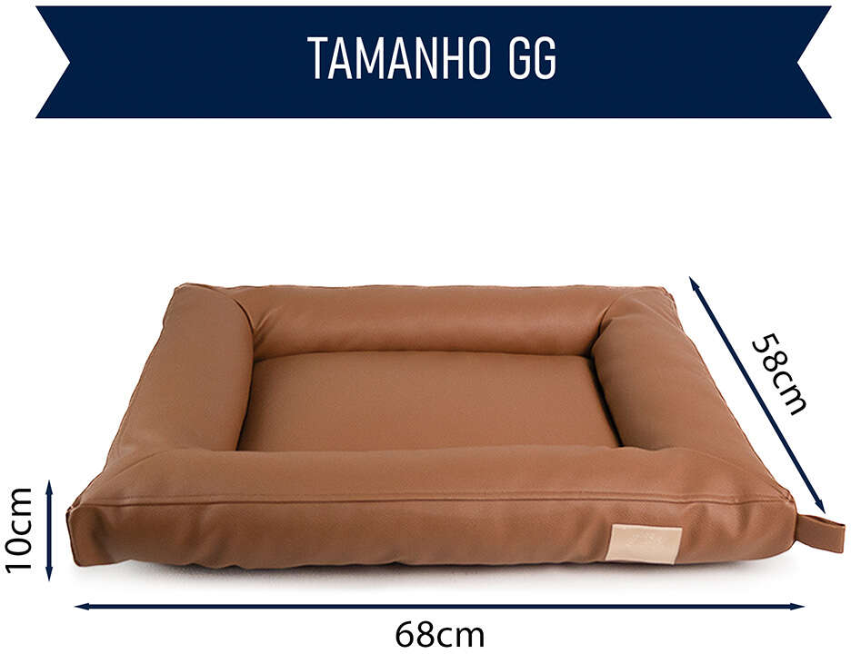 Cama Fábrica Pet Flat Cordoba Marrom para Cães e Gatos - Tam. GG