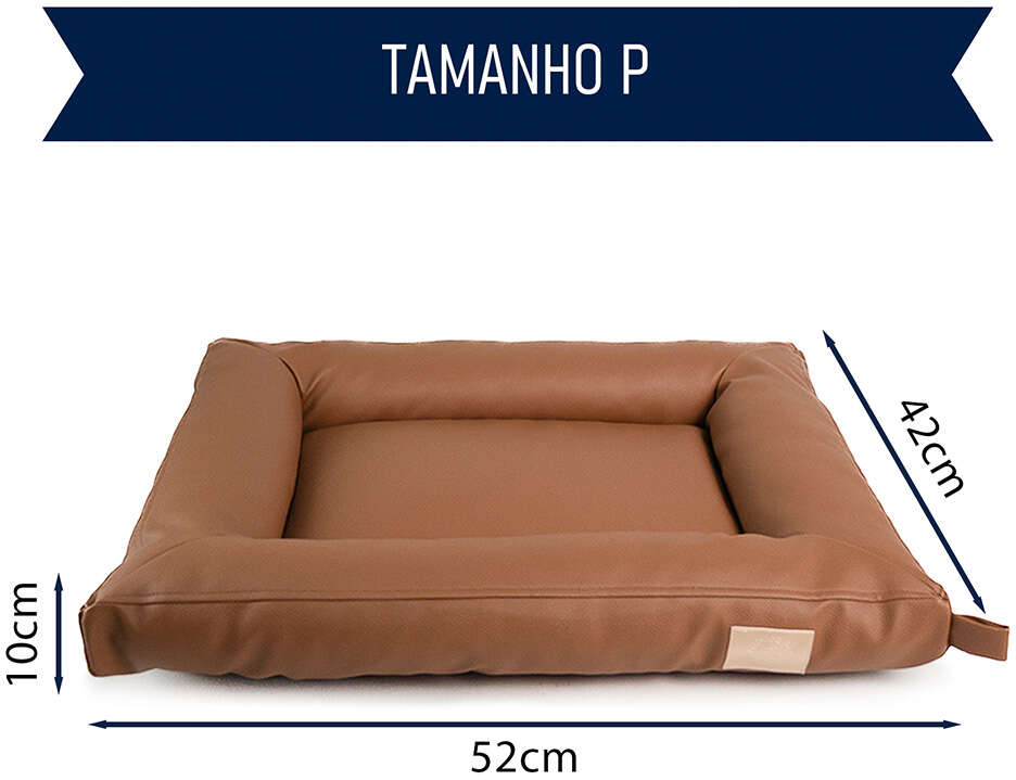 Cama Fábrica Pet Flat Cordoba Marrom para Cães e Gatos - Tam. P