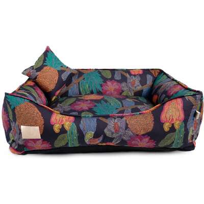 Cama Fábrica Pet Flor Noturna Preta para Cães e Gatos”