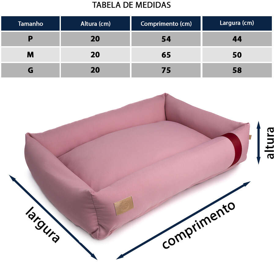 Cama Fábrica Pet Granada Rosé para Cães e Gatos - Tam. P