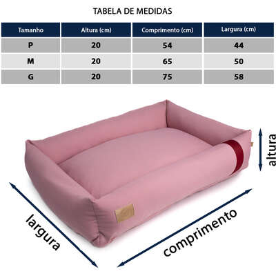 Cama Fábrica Pet Granada Rosé para Cães e Gatos