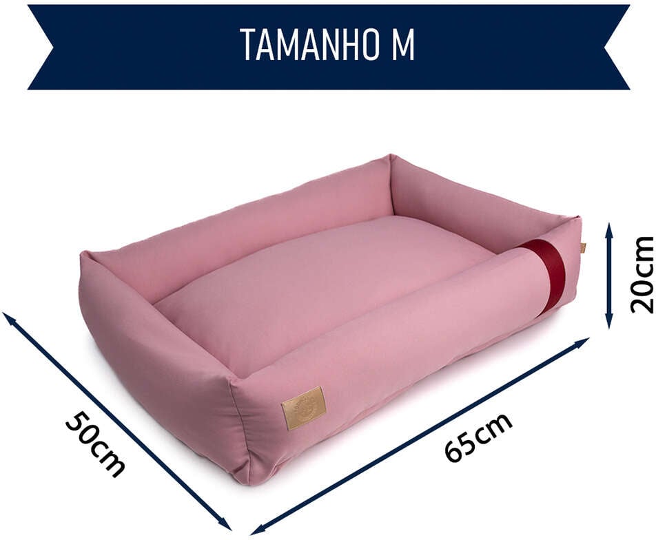 Cama Fábrica Pet Granada Rosé para Cães e Gatos - Tam. M