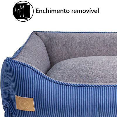 Cama Fábrica Pet Home Azul para Cães e Gatos