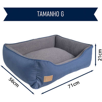 Cama Fábrica Pet Home Azul para Cães e Gatos