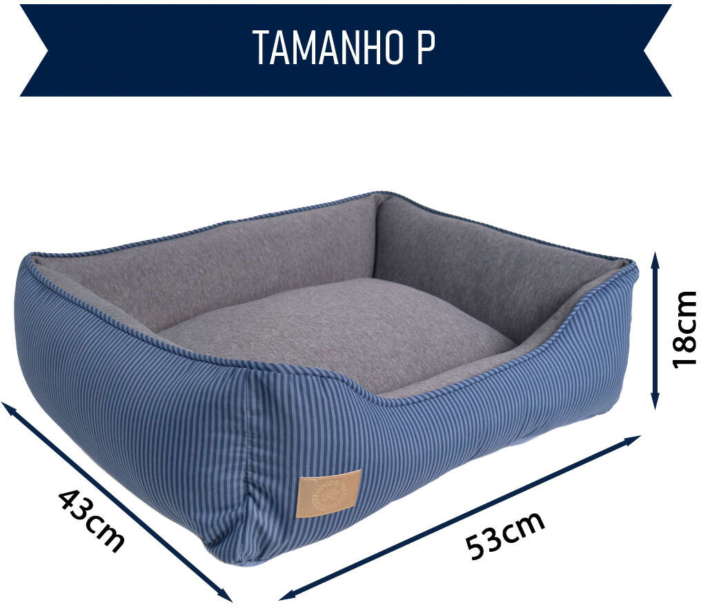 Cama Fábrica Pet Home Azul para Cães e Gatos - Tam. P