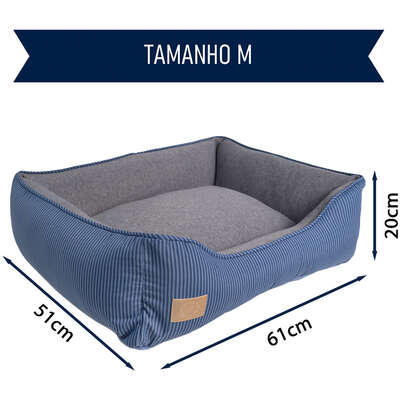 Cama Fábrica Pet Home Azul para Cães e Gatos