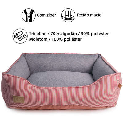 Cama Fábrica Pet Home Rosé para Cães e Gatos