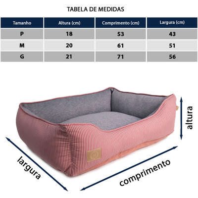 Cama Fábrica Pet Home Rosé para Cães e Gatos
