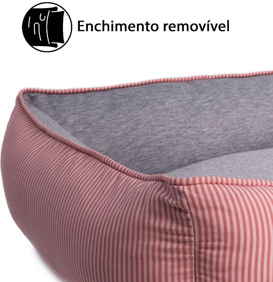 Cama Fábrica Pet Home Rosé para Cães e Gatos - Tam. M