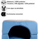 Cama Fábrica Pet Iglu Home Azul para Cães e Gatos