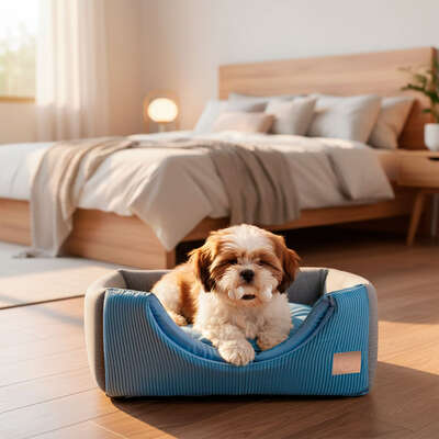Cama Fábrica Pet Iglu Home Azul para Cães e Gatos