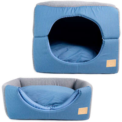 Cama Fábrica Pet Iglu Home Azul para Cães e Gatos