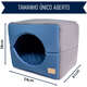 Cama Fábrica Pet Iglu Home Azul para Cães e Gatos