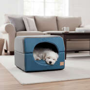 Cama Fábrica Pet Iglu Home Azul para Cães e Gatos - Tam. Único