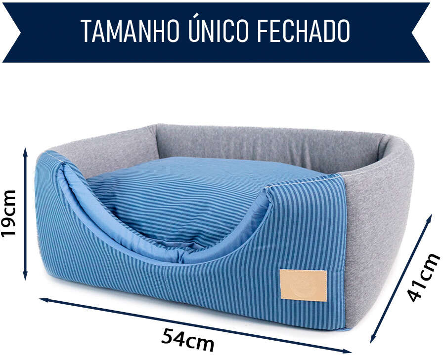 Cama Fábrica Pet Iglu Home Azul para Cães e Gatos - Tam. Único