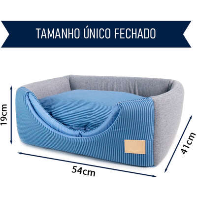 Cama Fábrica Pet Iglu Home Azul para Cães e Gatos