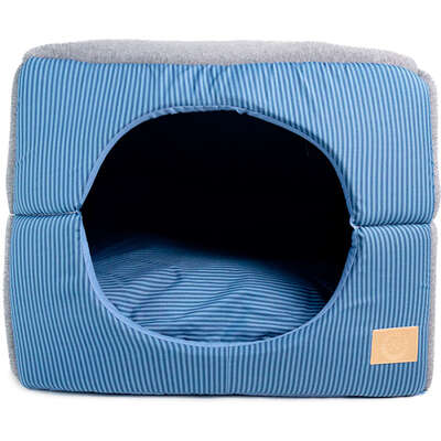 Cama Fábrica Pet Iglu Home Azul para Cães e Gatos
