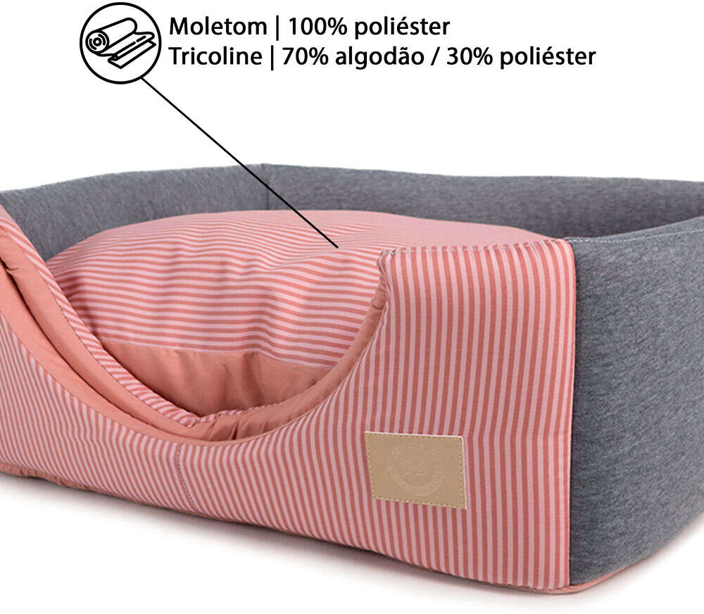 Cama Fábrica Pet Iglu Home Rosé para Cães e Gatos - Tam. Único