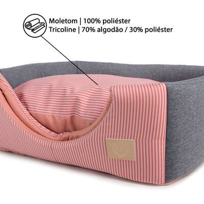 Cama Fábrica Pet Iglu Home Rosé para Cães e Gatos