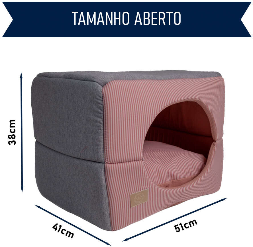 Cama Fábrica Pet Iglu Home Rosé para Cães e Gatos - Tam. Único