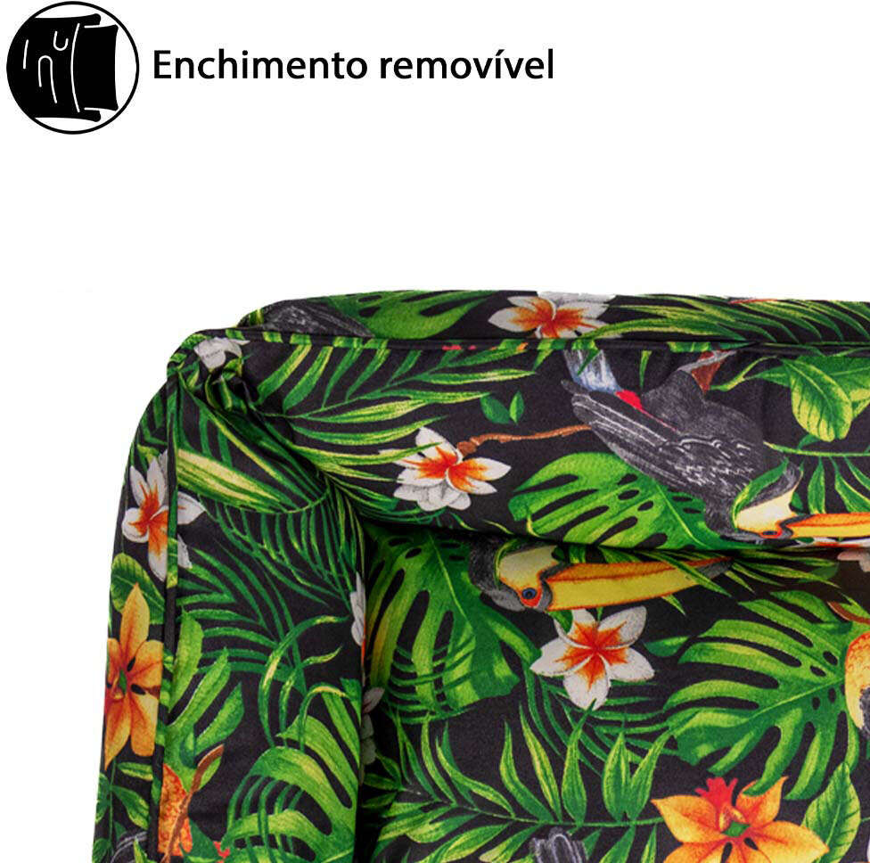 Cama Fábrica Pet Impermeável Floresta Verde para Cães e Gatos - Tam. GG