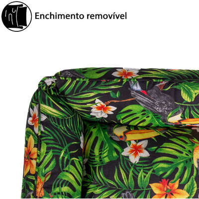 Cama Fábrica Pet Impermeável Floresta Verde para Cães e Gatos