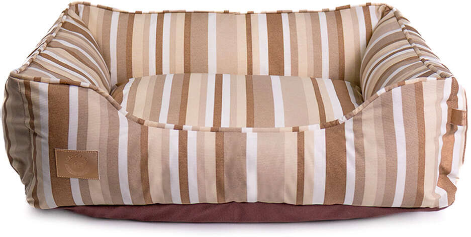 Cama Fábrica Pet Impermeável Listra Cáqui para Cães e Gatos - Tam. G