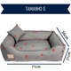Cama Fábrica Pet Joaninha Cinza para Cães e Gatos