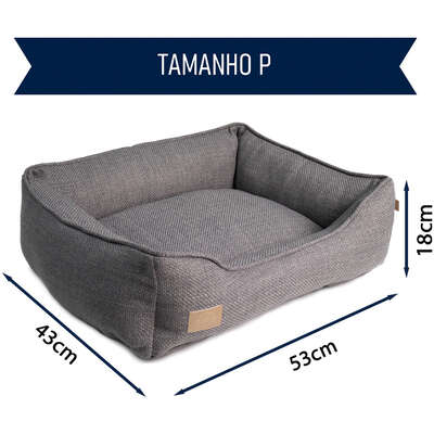 Cama Fábrica Pet Malaga Cinza para Cães e Gatos